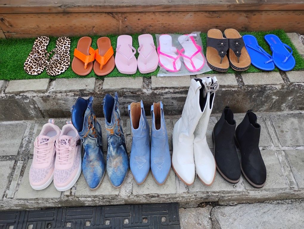 Lot of 11 New Women's Fashion Footwear Size 10