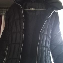 Guess, Size S, Black Puffer Jacket 