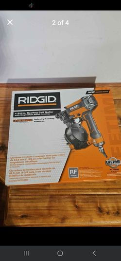 Ridgid pneumatic 1 3/4" coil roofing nailer