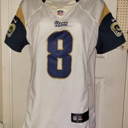LA RAMS NFL women's Jersey #8 Bradford Large