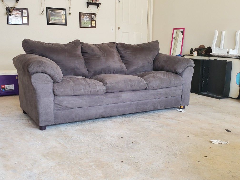 Couch and love seat (charcoal grey)