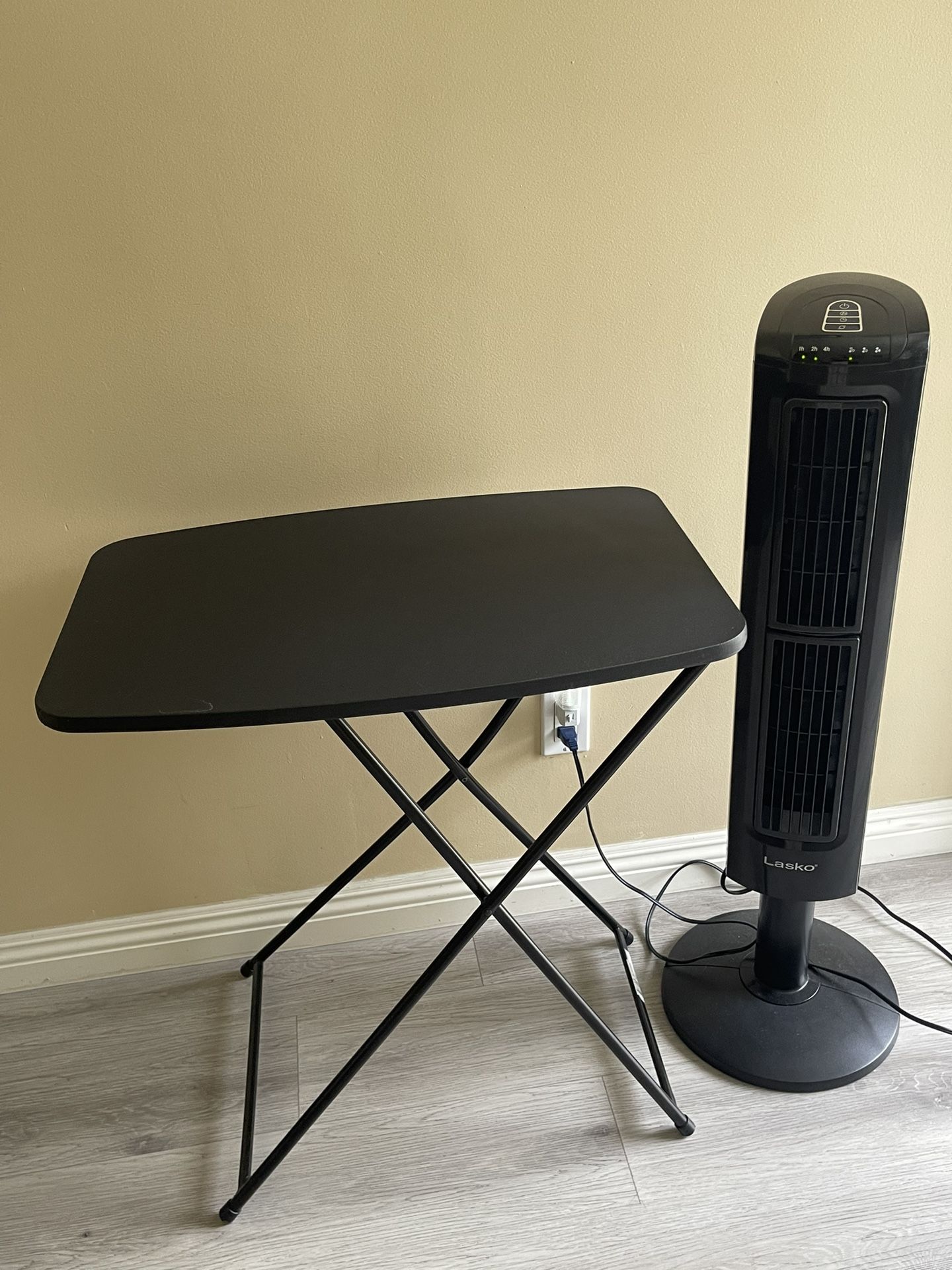 Tower Fan And Folding Table