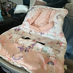 Baby Shopping Cart & High Chair Cover – Unicorn & Dino Theme