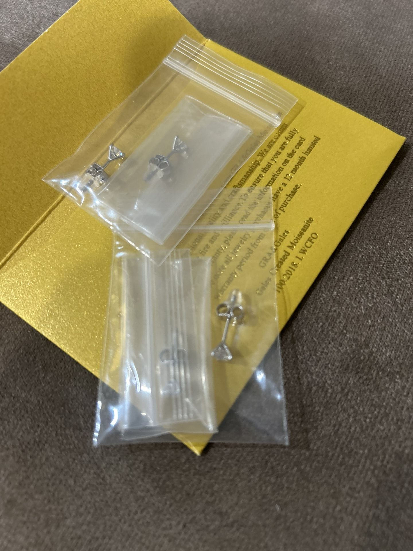 Moissanite Earrings .5 Ct 