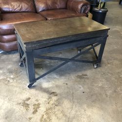 Industrial Steel/cast Iron Coffee Table 