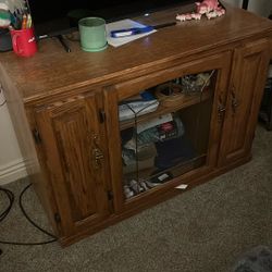 Custom Oak Tv Stand Must Be Picked Up