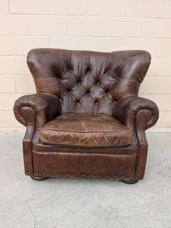 Leather arm chair