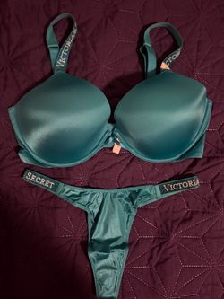 Victoria's Secret Teal Bra and Thong Set