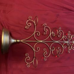 Two Metal Christmas Trees 