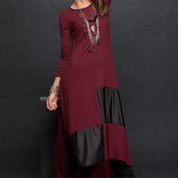 Women’s Dress with leather details