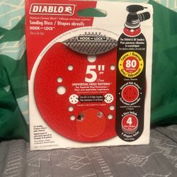 DIABLO 5 in. 80-Grit Hook and Lock ROS Sanding Discs