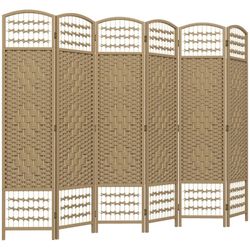 6 Panel Folding Room Divider Portable Privacy Screen