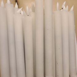 26 Taper Flameless Candles Flickering with Real Wax