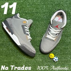 Size 11 Air Jordan 3 Retro “Cool Grey 2021” 🐺