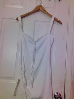 White Dress Slik Small 