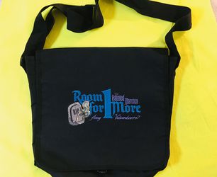 Disney embroidered Haunted Mansion Room for one more event carrier satchel bag