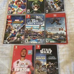 Nintendo Switch Game Lot Bundle Super Mario Party Luigi’s Mansion 3 Go Vacation Tony Hawk Lego Ninja