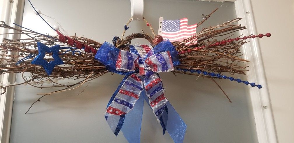 Hand-made Patriotic Wreath