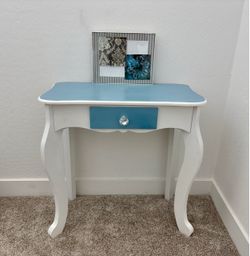 Small Blue & White Vanity Table