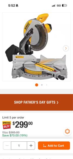 Dewalt 12” miter saw