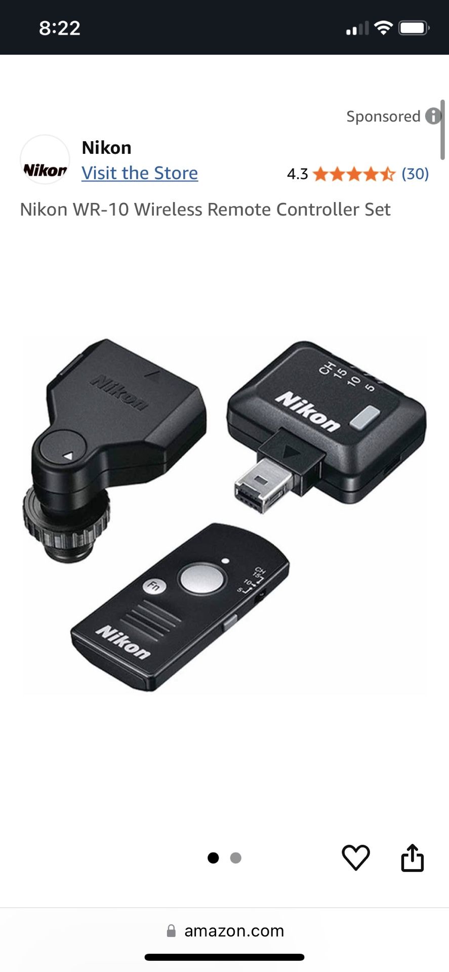 Nikon WR-10 Wireless Remote Controller Set