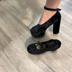 Platform suede Black 7.5 Hill 