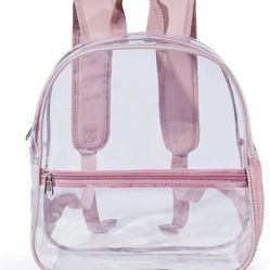 New Pink Clear Mini Backpack For Concerts Work 
