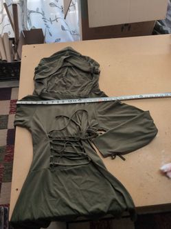 Women's Renaissance Hooded Dress with lace up torso