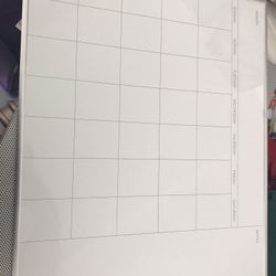  Dry Erase Calendar 