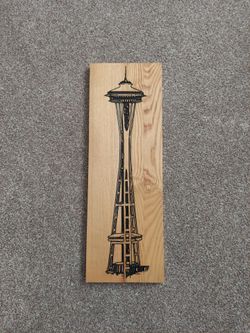 Seattle space needle Woodburn art