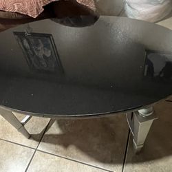 Amazing Real Coffee Table Black And Silver 