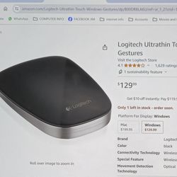 Logitech Ultrathin Touch Mouse T 630 $45