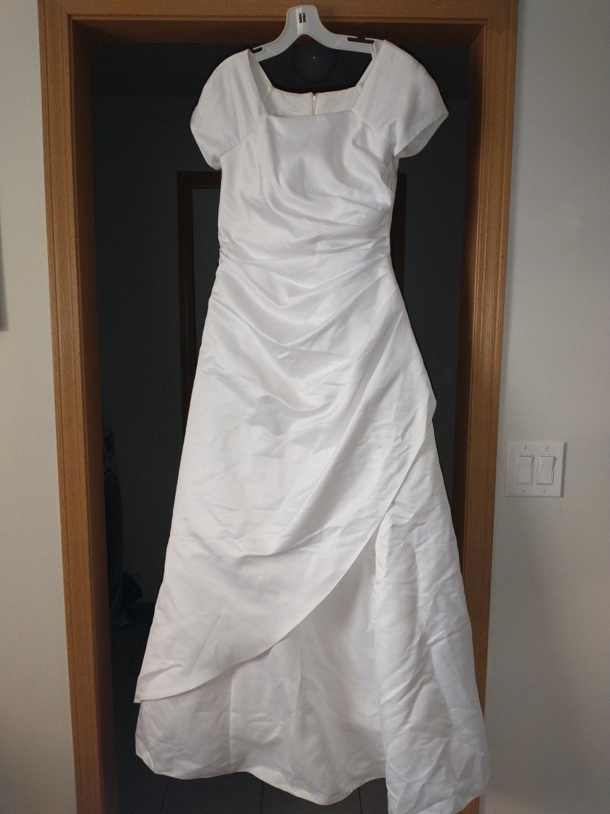 A-Line Modest Wedding Dress
