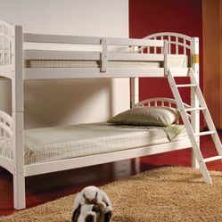 Brand New White Or Brown Twin Twin Bunkbed
