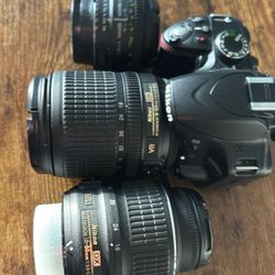 Nikon D3200 With 3 Len’s