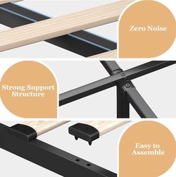 Queen Size Upholstered Storage Bed – Dark Grey