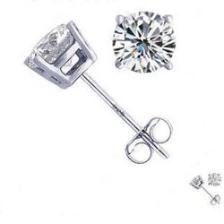 925 sterling silver cubic zirconia 4 claws