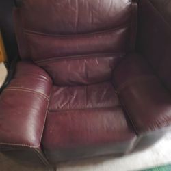 Red Leather Recliner