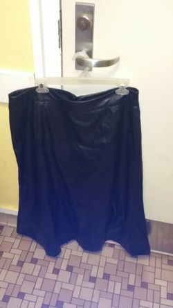 Black leather skirt