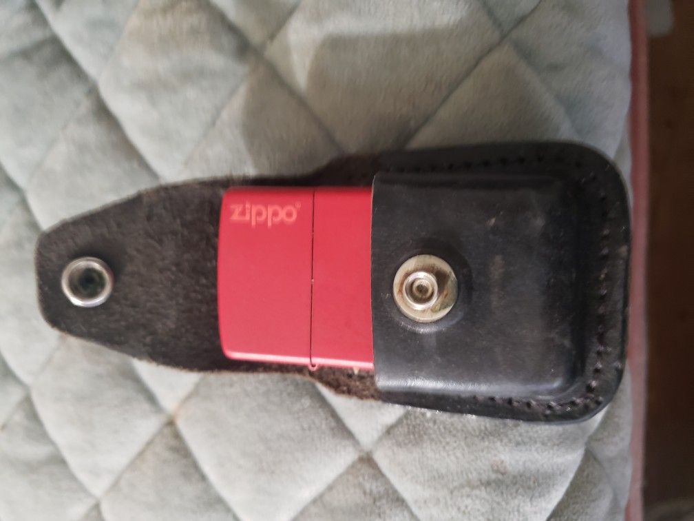 Zippo Lighter With Zippo Case 15 Years Old. Never Used