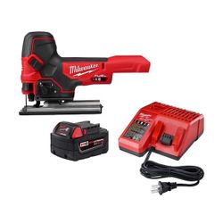 M18 FUEL 18-Volt Lithium-Ion Brushless Cordless Barrel Grip Jig Saw w/6.5Ah  Battery Starter Kit