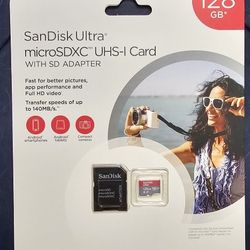 New SanDisk ULTRA 128 Gb MicroSd Card