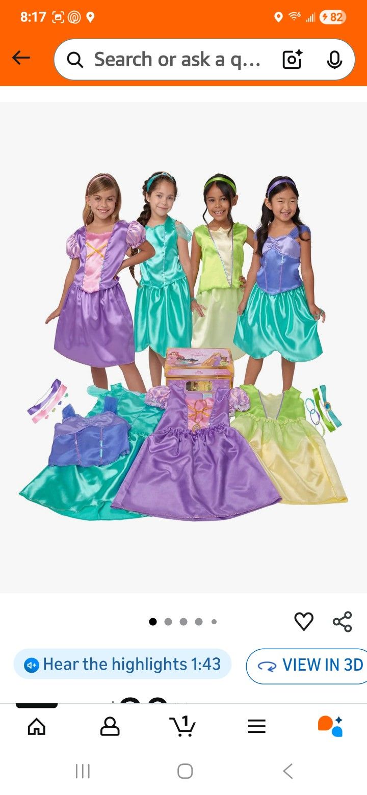 Disney Princess Dress Up Outfits