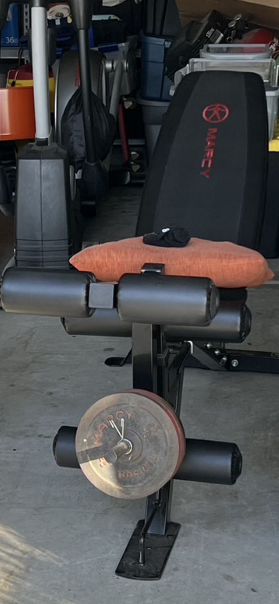 Marcy Deluxe Utility Weight Bench - Red/Black