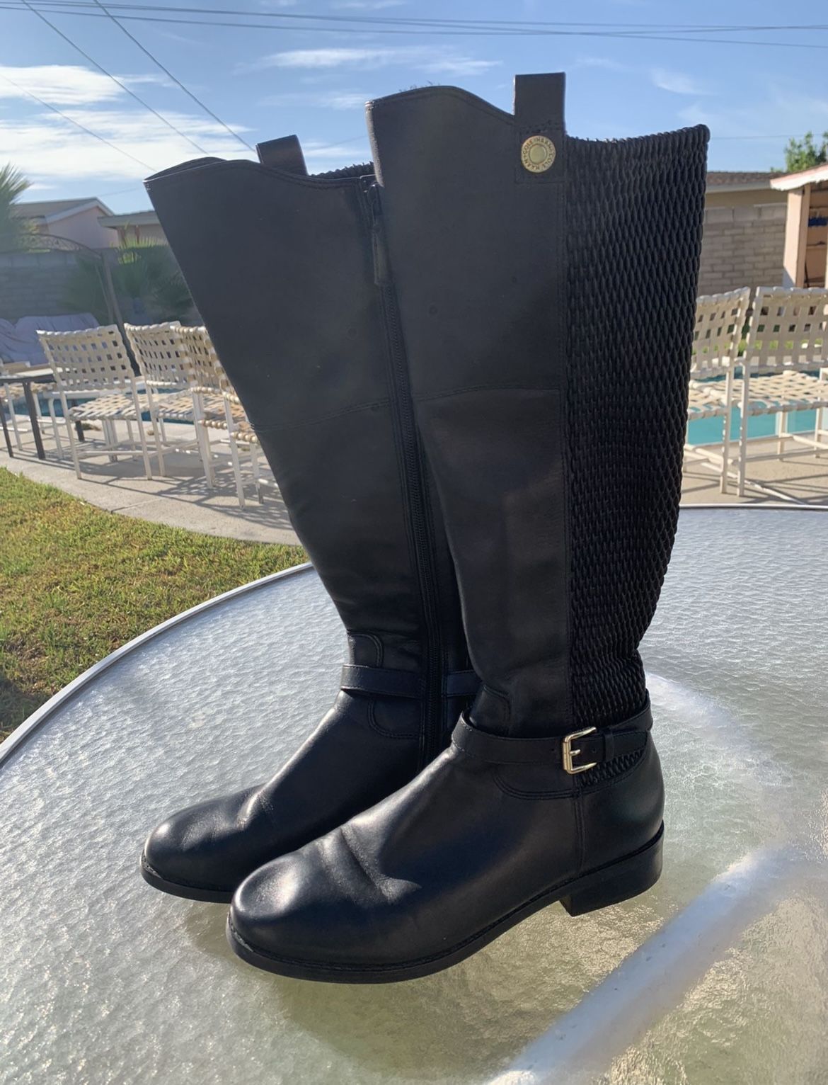 Cole Haan Galina Tall Black Riding Boots Size 8B-Women’s, Barely Used