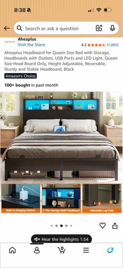 Detachable Headboard with outlet