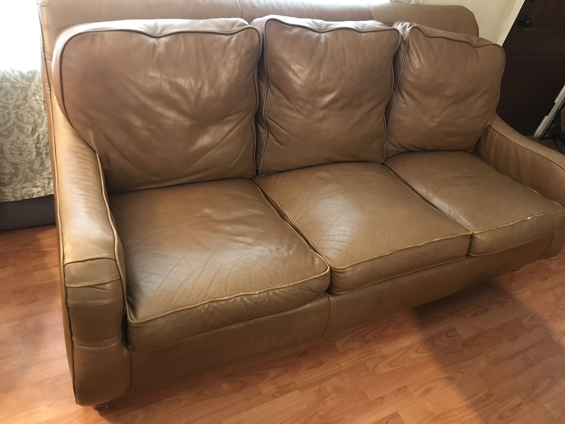 Real Leather Sofa And Loveseat Set