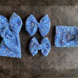 Cinderella Blue Sequins Bows