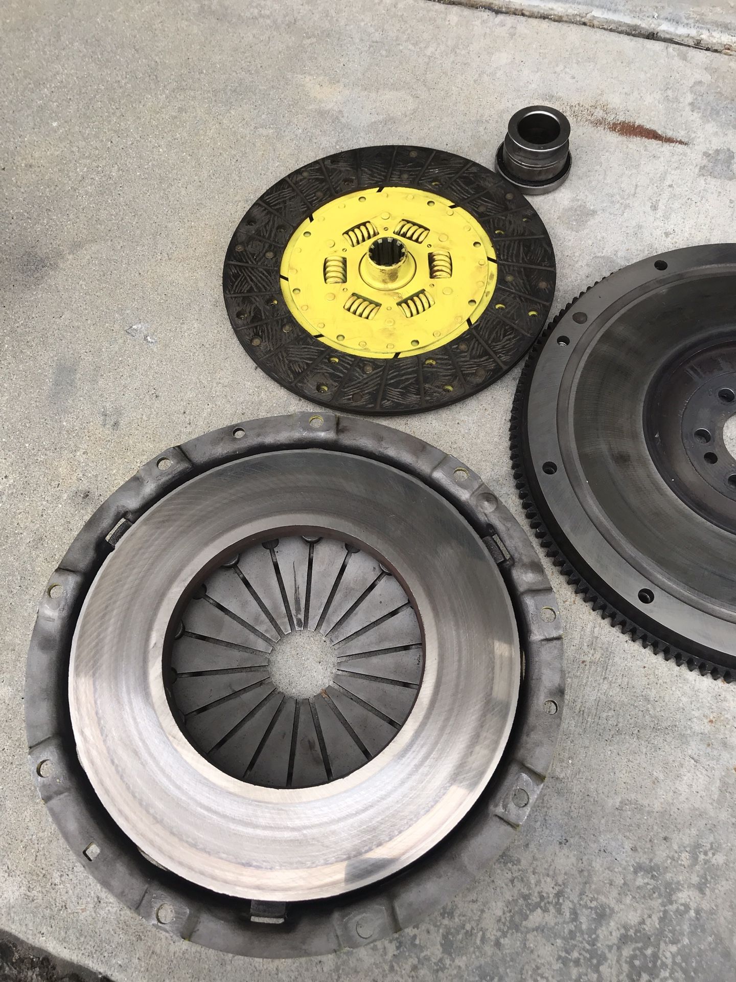 Chevy 235 inline 6 139 tooth flywheel, clutch, pressure plate, starter