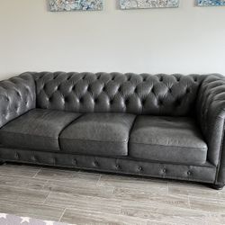 Genuine leather sofa